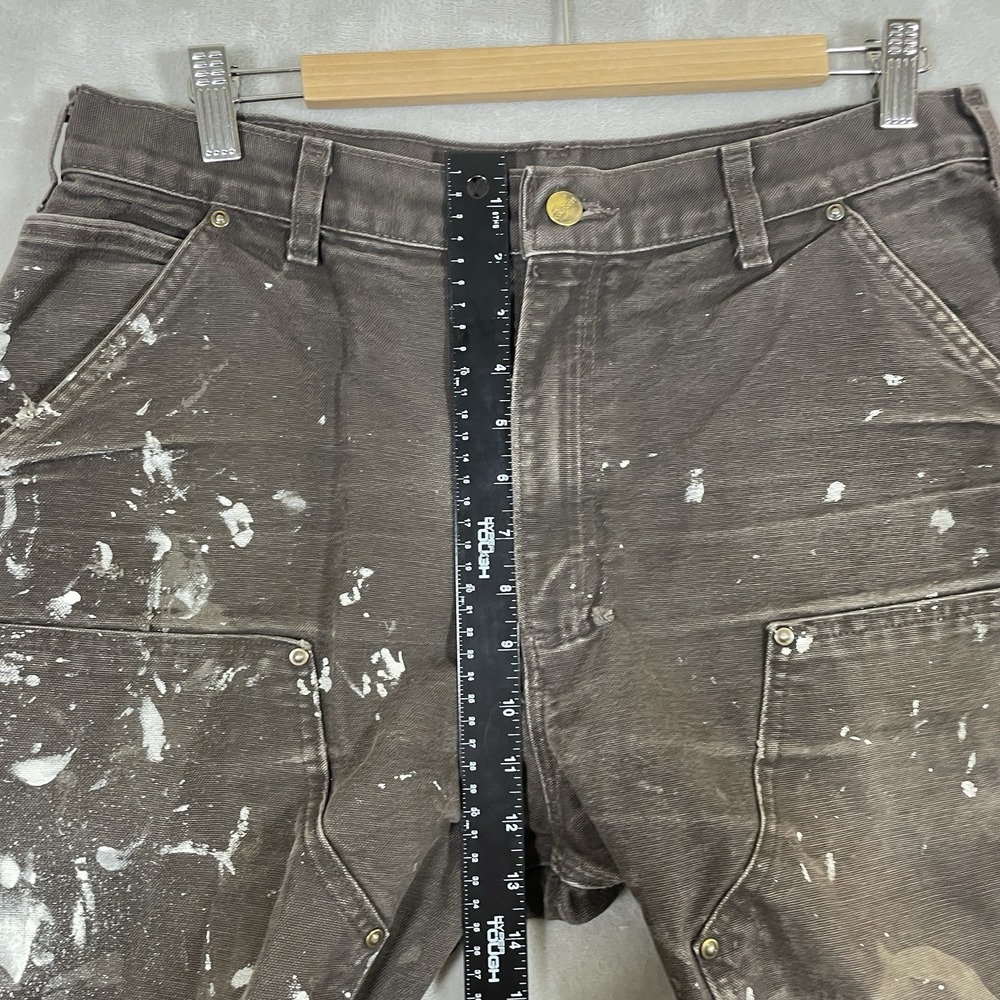 Vintage Carhartt B136 DKB Double Knee Pants Tag 34x32 Paint Distressed Loose Fit - Picture 10 of 14